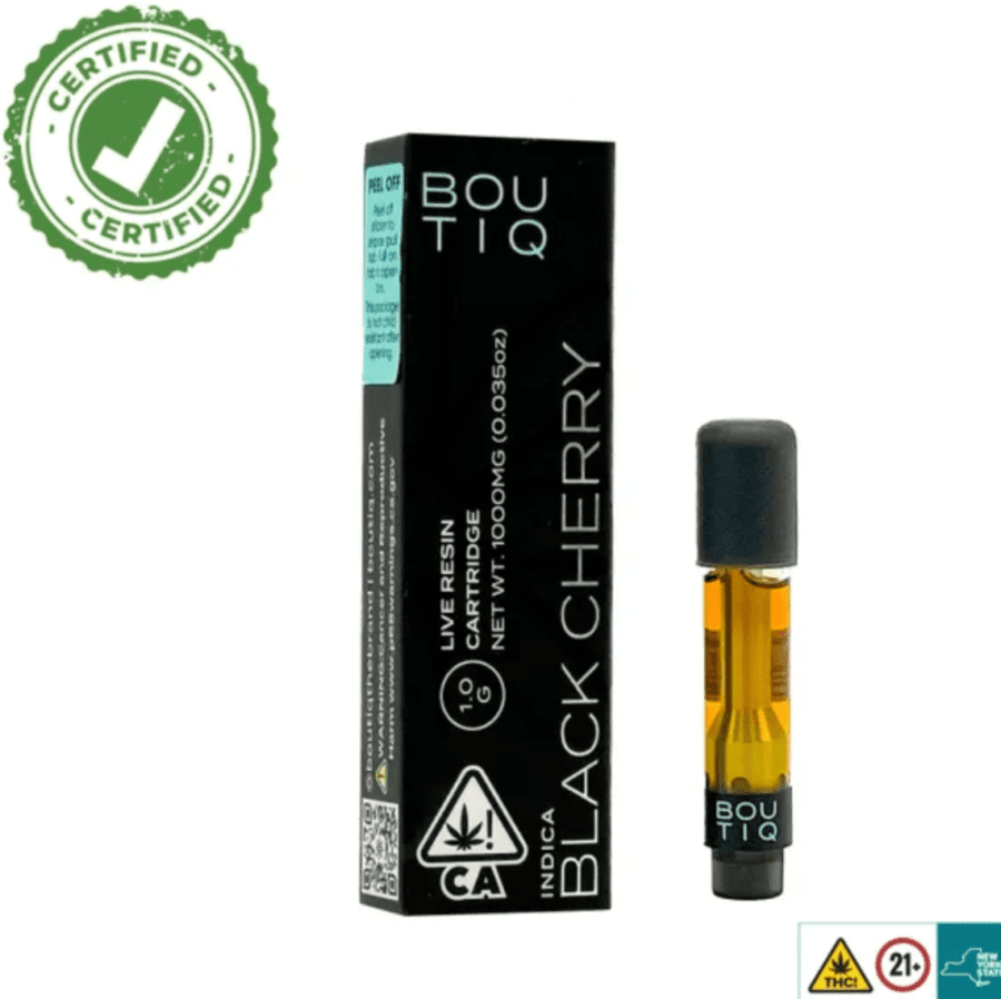 Black Cherry Boutiq Carts - 1G Live Resin Cartridge - Indica - Official Boutiq Switch