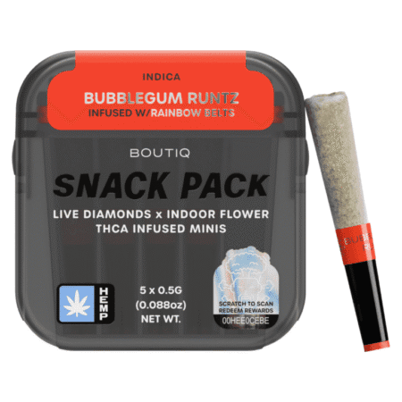 Boutiq Snack Pack Live Diamonds 2.5G Minis - Bubblegum Runtz Infused W / Rainbow Belts