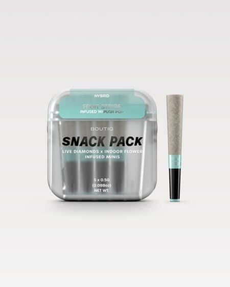 Boutiq Snack Pack Live Diamonds 2.5G Minis – Fruit Stripe Infused W / Push Pop