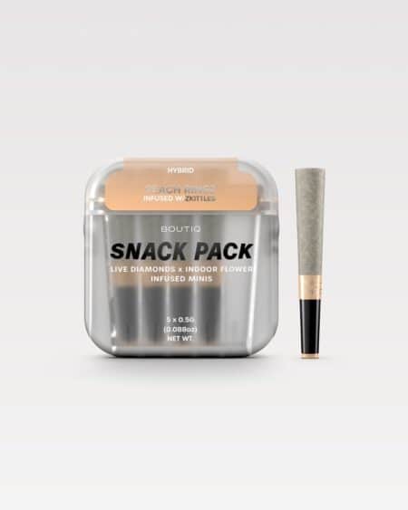 Boutiq Snack Pack Live Diamonds 2.5G Minis – Peach Ringz Infused W / Zkittles