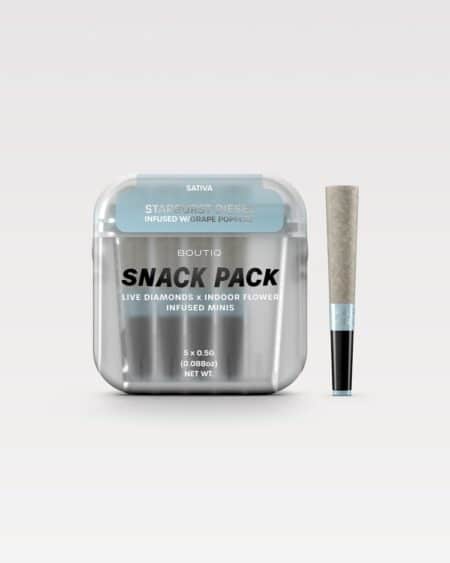 Boutiq Snack Pack Live Diamonds 2.5G Minis – Starburst Diesel Infused W / Grape Popperz