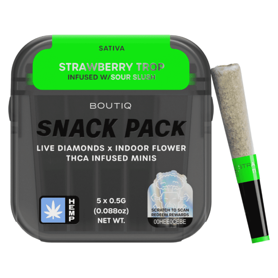 Boutiq Snack Pack Live Diamonds 2.5G Minis - Strawberry Trop Infused W / Sour Slush