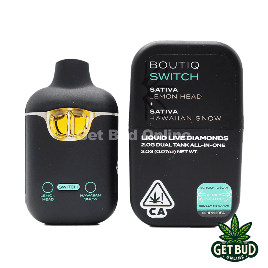Boutiq Switch 2g disposable - Lemon Head + Hawaiian Snow Liquid Live Diamond Sativa