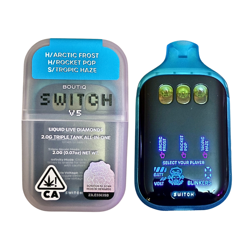 BOUTIQ SWITCH V5 (3 in 1) “ARTIC FROST” (HYBRID) x “ROCKET POP” (HYBRID) x “TROPIC HAZE” (SATIVA)