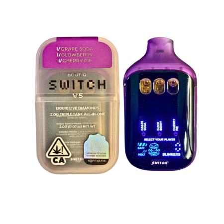 BOUTIQ SWITCH V5 (3 in 1) ”GRAPE SODA” x “GLOWBERRY” x “CHERRY PIE” (INDICA)