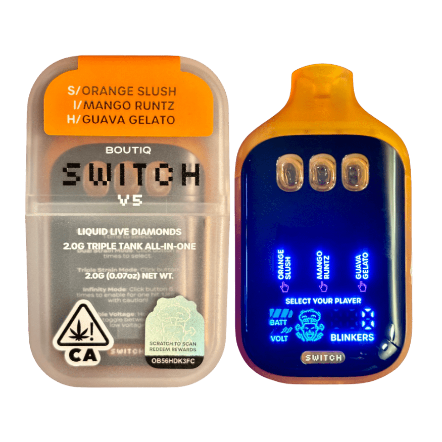 BOUTIQ SWITCH V5 (3 in 1) “ORANGE SLUSH” (S) x “MANGO RUNTZ” (I) x “GUAVA GELATO” (H)
