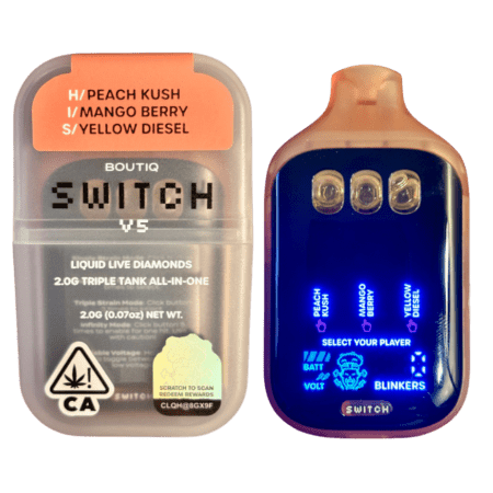BOUTIQ SWITCH V5 (3 in 1) PEACH KUSH” (H) x “MANGO BERRY” (I) x “YELLOW DIESEL” (S)
