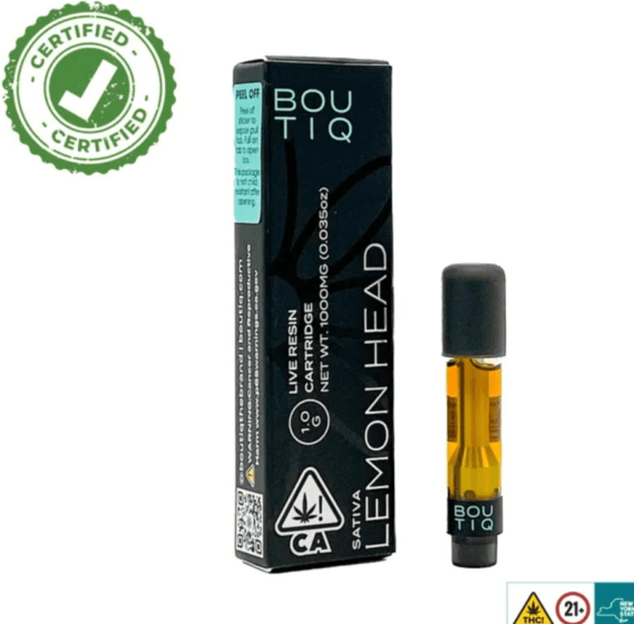 Lemon Head Boutiq Carts - 1G Live Resin Cartridge - Sativa - Official Boutiq Switch