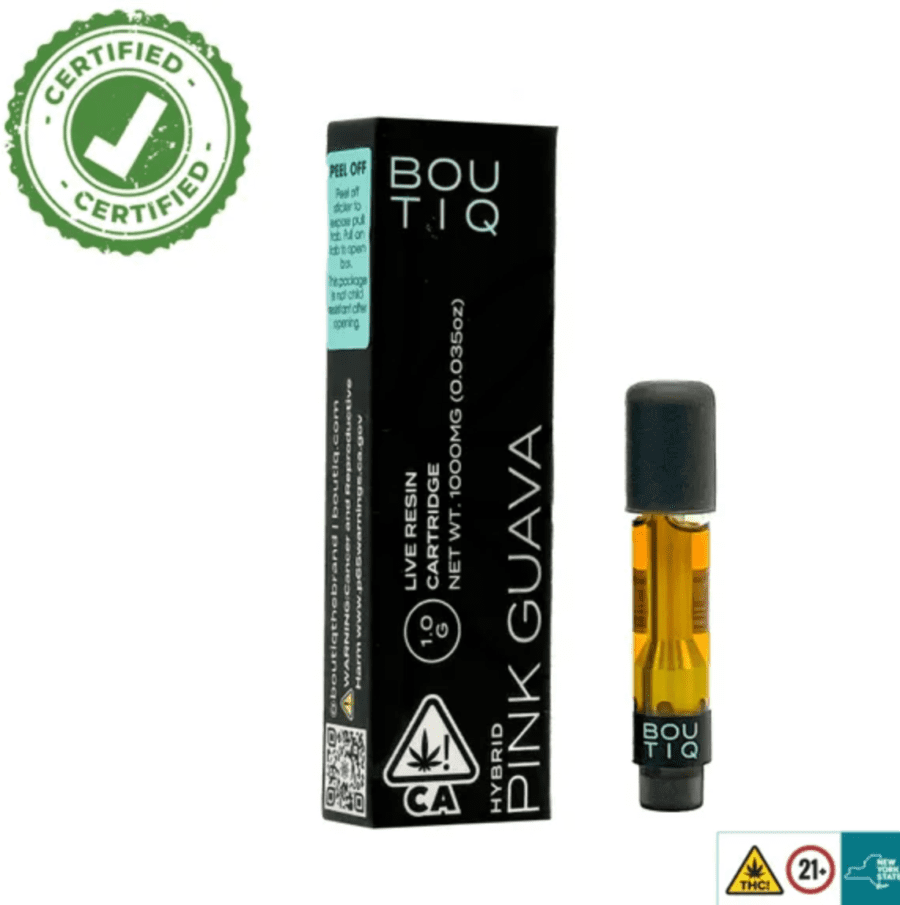 Pink Guava Boutiq Carts - 1G Live Resin Cartridge - Hybrid - Official Boutiq Switch