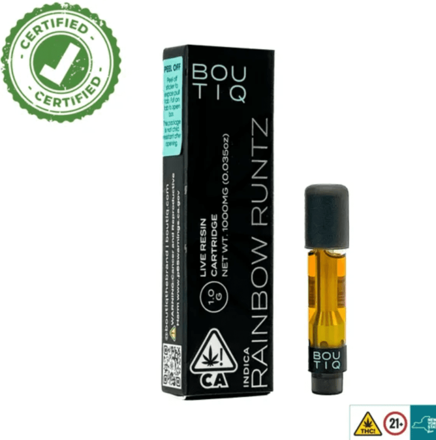 Rainbow Runtz Boutiq Carts - 1G Live Resin Cartridge - Indica - Official Boutiq Switch